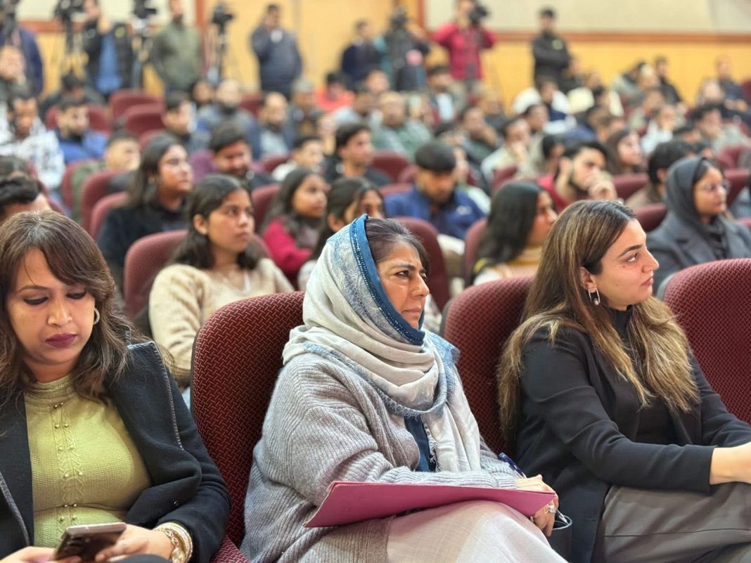 WhatsApp Image 2025-12-21 at 15.24.13 Mehbooba Mufti Interacts with Youth in Jammu Raises Concerns Over Bulldozer Action