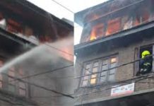 Fire Breaks Out at Kalashpora in Srinagar, One House Gutted Fire Breaks Out at Kalashpora in Srinagar One House Gutted