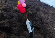 Pakistani Flag Balloons Recovered at Two Locations Near LoC in North Kashmir Pakistani Flag Balloons Recovered at Two Locations Near LoC in North Kashmir