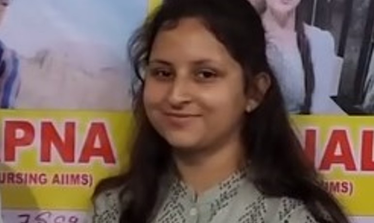Ms Sapna who qualfied Norcet exam and appointed as Nursing officer in AIIMS Jammu