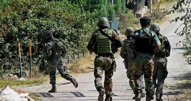 Security forces somewhere in Kashmir during a terror operation