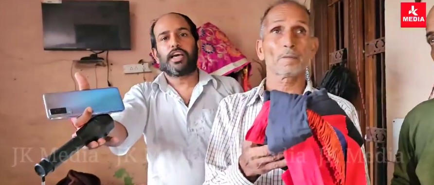 The victim family members showing Punjab policeman uniform left behind after the raid