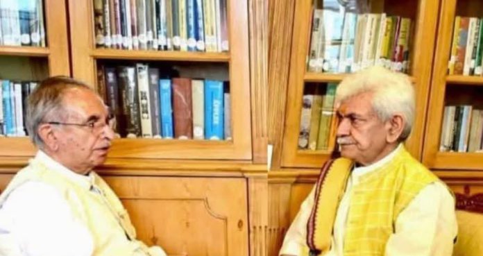 Former Cabinet Minister,& Senior Apni party leader GH Hassan Mir Calls on LG sinha ,Raises key Tourism issues