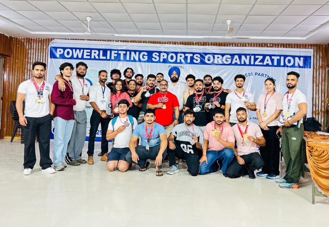 The Jammu and Kashmir powerlifting team shine at the Powerlifting Championship held in Mehsana