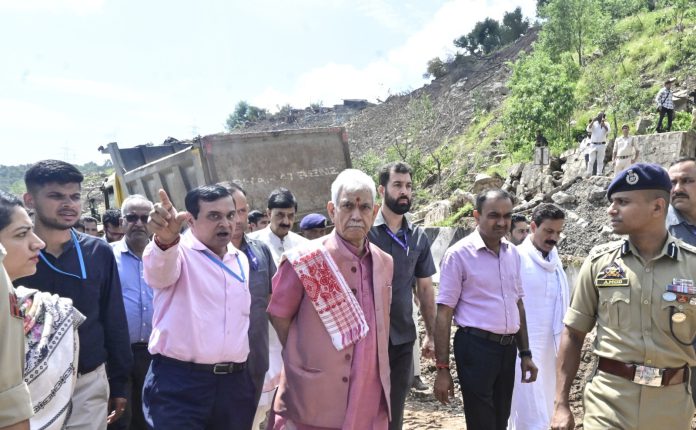 Lieutenant Governor visits Udhampur Lieutenant Governor visits Udhampur, inspects National Highway restoration works