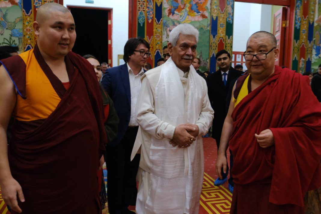 LG Sinha Pays Homage to Lord Buddha’s Relics in Russia Leh Apex Body Cancels Peace March After Denial of Permission