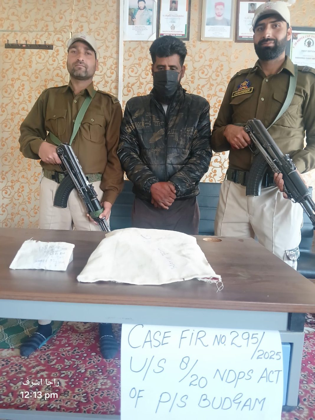 Budgam Police Arrests Drug Peddler; Contraband Recovered, Vehicle Seized