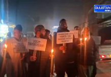 Delhi Red Fort Blast: Candlelight Vigil Held in Hajin Delhi Red Fort Blast: Candlelight Vigil Held in Hajin The march began from the main market and concluded at the bus stand, with dozens of locals participating in the peaceful protest. Participants held candles and placards, denouncing the horrific act of violence and expressing solidarity with the victims and their families. Speaking to reporters during the vigil, one of the protesters said, “This is not just an attack on civilians but an attack on humanity. No words can describe this barbaric and inhumane act. We strongly condemn this cowardly crime, and those involved must be brought to justice with the harshest punishment.” We stand with the survivors, and my heart goes out to all the families who lost their loved ones.” Calling it a “barbaric and inhuman act,” he added, “No religion permits the killing of unarmed and innocent people. This was a heinous, cowardly act that must be condemned by all.”