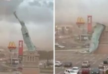 Statue of Liberty Replica Collapses in Brazil as Storm Gusts Cross 90 km/h