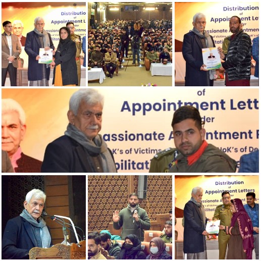 co LG Manoj Sinha Hands Over Job Letters to 39 Families of Terror Victims in Kashmir