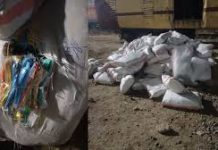 J&K Police Seize 698 Sacks of Polythene Bags at Budgam Railway Station J&K Police Seize 698 Sacks of Polythene Bags at Budgam Railway Station
