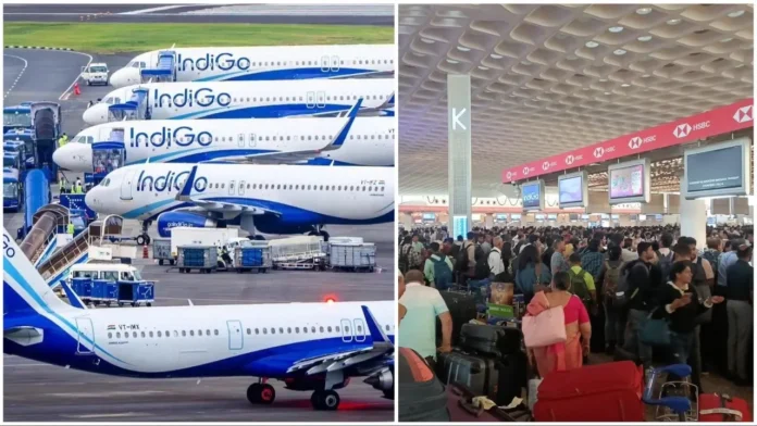 Srinagar Dec 8 : Flight operations at Srinagar International Airport saw fresh disruption on Monday morning after IndiGo cancelled 16 flights, officials said. An airport official said the airport had 64 scheduled movements for the day, including 32 arrivals and 32 departures. IndiGo was operating 36 of these. By 8 am, the airline had cancelled 8 arrivals and 8 departures owing to operational issues. No other airline reported cancellations, and there were no delays in IndiGo flights that remained on schedule. 16 Indigo Flights Cancelled At Srinagar Airport, Operations Partially Affected