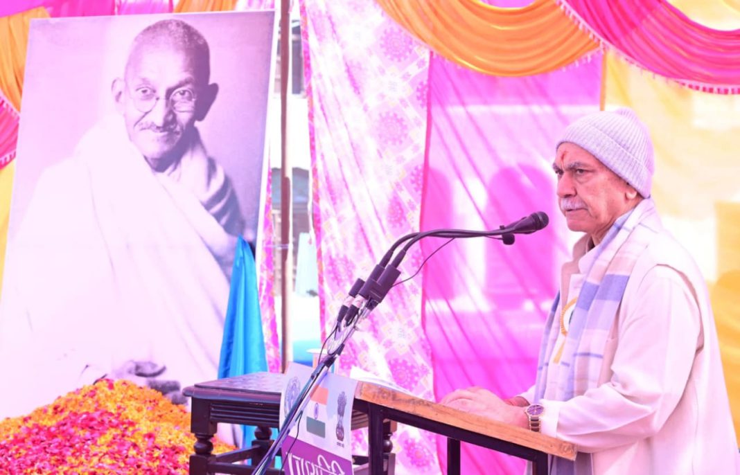 The world and global society is changing rapidly. The humanity is facing new challenges today. Amid such turbulence, Pujya Mahatma Gandhi's serene yet formidable voice offers strength and direction to the global society: LG Sinha I believe that Bapu is a living guide for today’s world. His philosophy of non-violence, truth, and self-reliance proves as essential today as during India's independence struggle, providing timeless wisdom for navigating contemporary crises and bridging divides that threaten global society's collective future: LG Pujya Bapu showed through his life and works that meaningful change demands not merely strength, but character and dedicated effort: LG Sinha Bapu envisioned that safeguarding fundamental rights- human dignity, equality, justice, welfare of the marginalized, and women's and youth rights, dignity, and unity we can create unshakeable societal strength even amid gravest challenges: LG Bapu demonstrated that moral values are humanity's core strength and invaluable treasure, enabling a united society to overcome any challenge: LG Sinha LG Said that Gandhi throughout his life advocated dialogue instead of vengeance, compassion rather than rage, and understanding over confrontation The younger generation should recognize Gandhi's nonviolence as supreme courage, not weakness. Through sacrifice and Satyagraha, he showed nonviolence as actionable wisdom: LG Sinha In times of global despair, hope will emerge from Gandhian values and principles: LG Following Gandhi's values enable us to address current issues, build better futures, create global harmony, and promote human welfare: LG Sinha Lieutenant Governor also pays homage and remembers sacrifice and dedication of all great men and women on Martyrs’ Day Jammu, 30 January 2026: Lieutenant Governor Shri Manoj Sinha today paid tributes to the Father of the Nation Mahatma Gandhi on his Punyatithi. “I believe that Bapu is a living guide for today’s world. His philosophy of non-violence, truth, and self-reliance proves as essential today as during India's independence struggle, providing timeless wisdom for navigating contemporary crises and bridging divides that threaten global society's collective future,” the Lieutenant Governor said. He was speaking at the solemn event organised by the Gandhi Global Family, J&K. The Lieutenant Governor also remembered and paid homage to the sacrifice and dedication of all great men and women on Martyrs’ Day. Addressing the gathering, the Lieutenant Governor spoke on Jammu Kashmir's unwavering desire for peace and the timeless relevance of Gandhian values and ideals that have guided us through generations. “The world and global society is changing rapidly. The humanity is facing new challenges today. Amid such turbulence, Pujya Mahatma Gandhi's serene yet formidable voice offers strength and direction to the global society. Pujya Bapu showed through his life and works that meaningful change demands not merely strength, but character and dedicated effort,” the Lieutenant Governor said. The Lieutenant Governor further elaborated on Bapu’s vision for a resilient, peaceful and inclusive society. “Bapu envisioned that safeguarding fundamental rights- human dignity, equality, justice, welfare of the marginalized, and women's and youth rights, dignity, and unity we can create unshakeable societal strength even amid gravest challenges,” he said. The Lieutenant Governor, in his address, called upon the younger generation to recognize Gandhi's nonviolence as supreme courage, not weakness. He stated that through sacrifice and Satyagraha, Gandhi ji showed nonviolence as actionable wisdom. “Gandhi Ji throughout his life advocated dialogue instead of vengeance, compassion rather than rage, and understanding over confrontation. “Bapu demonstrated that moral values are humanity's core strength and invaluable treasure, enabling a united society to overcome any challenge,” the Lieutenant Governor said. He expressed his firm belief that in times of global despair, hope will emerge from Gandhian values and principles. “Following Gandhi's values enable us to address current issues, build better futures, create global harmony, and promote human welfare,” the Lieutenant Governor said. The Lieutenant Governor observed that the grand celebrations of Gandhi Jayanti in J&K over the last six years have had a transformational impact in society. This transformation is clearly visible in the massive public participation in national integration programs like the ‘Tiranga Yatra’, ‘Har Ghar Tiranga’, and ‘Vande Mataram’, he said. He also called upon the citizens to take a collective pledge for an "Ujjawal Jammu Kashmir” and “Ujjawal Bharat," The Lieutenant Governor honoured the NoKs of martyrs, and family members of Late Dr. Raj Kumar Thapa, and civilians who lost their lives due to unprovoked firing by Pakistan during Operation Sindoor. Lieutenant Governor pays tributes to Mahatma Gandhi on his Punyatithi Earlier, a two-minute silence was observed as a mark of respect to the Father of the Nation and the martyrs who made the supreme sacrifice during India's struggle for freedom. Padma Shri Dr SP Varma, President Gandhi Global Family J&K; Shri Yudhvir Sethi and Ms Devyani Rana, Members of Legislative Assembly; Shri Sanjeev Verma, Chief Electoral Officer J&K; Maj Gen Kaushik Mukherjee, GOC 25 Inf Division; Major Gen. Ajit M. Yeole, GOC 26 Division; Shri Bhim Sen Tuti, IGP Jammu; Shri Shiv Kumar Sharma, DIG Jammu-Samba-Kathua Range; Dr Rakesh Minhas, Deputy Commissioner Jammu; Lt Gen RK Sharma (Retd.), senior Vice President, Gandhi Global Family; senior officials; ex-Servicemen; family members of the martyrs, prominent citizens, youth in large number attended the commemorative event and paid tributes to Mahatma Gandhi.