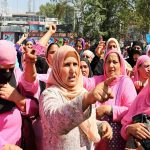 Anganwadi Workers Demand Unpaid Wages, Service Regularisation Anganwadi Workers Demand Unpaid Wages Service Regularisation