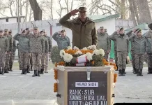 Indian Army Pays Tribute to Soldier Killed on Duty in Baramulla Indian Army Pays Tribute to Soldier Killed on Duty in Baramulla